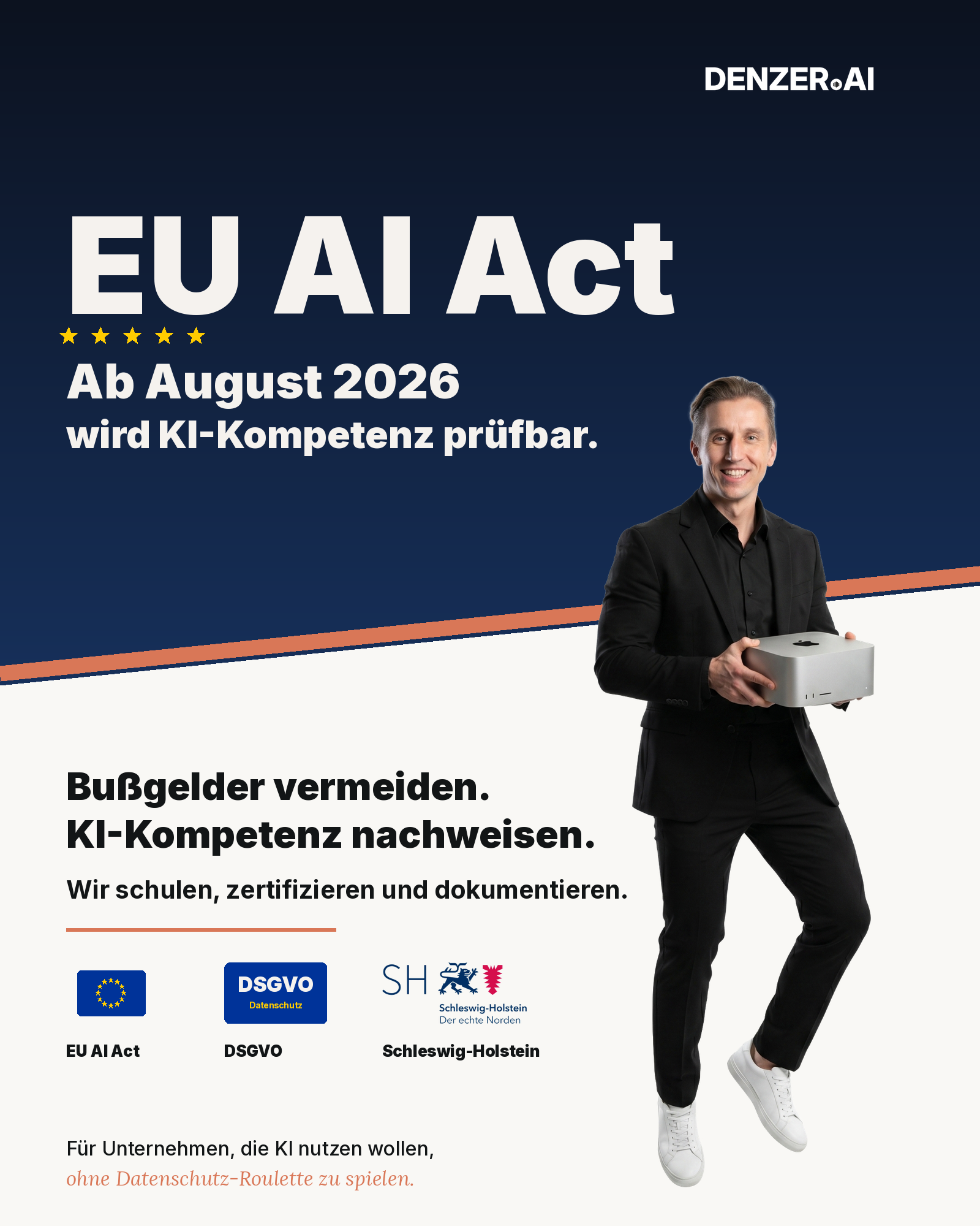EU AI Act Kampagnenmotiv von Denzer AI